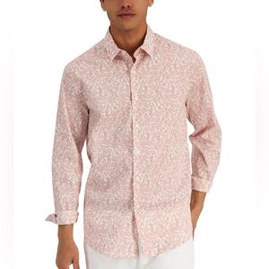 Alfani Long Sleeve Front Button Shirt M